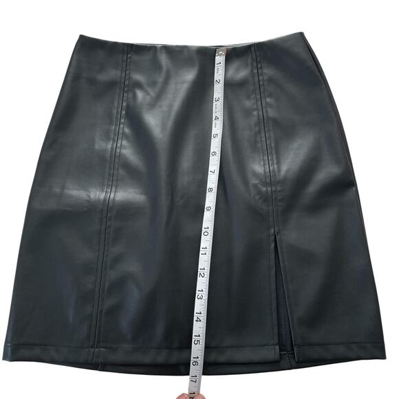 Mangopop Faux Leather High Waist Mini Skirt Women's XS Grunge Going Out Party - Picture 3 of 6